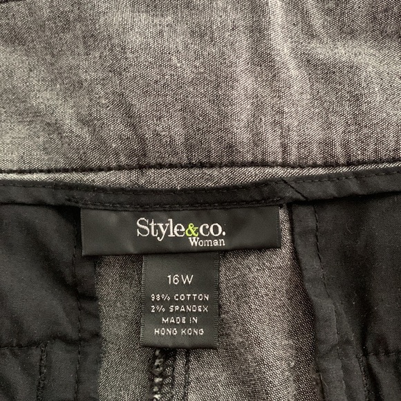 Style and Co grey crop pants. - Picture 3 of 4